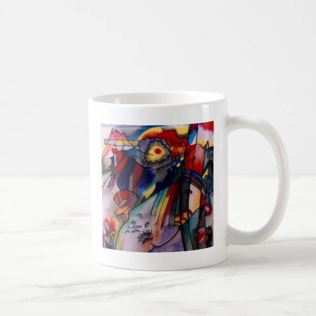 Caneca De Café Pintura de Abstrato Kandinsky 1913 (Direita)