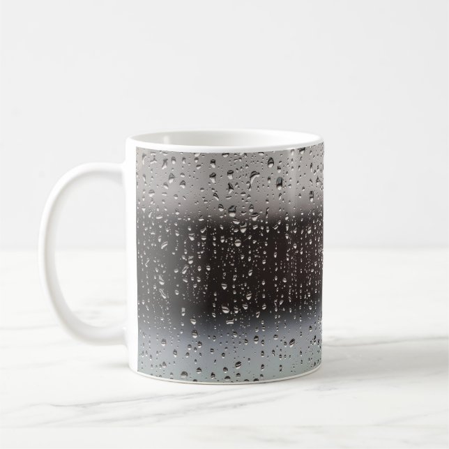 Caneca De Café Pintura de abstrato preto e branco (Esquerda)