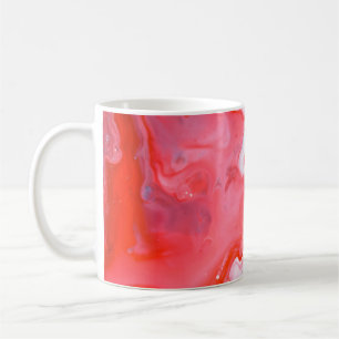 Caneca De Café Pintura de abstrato vermelha e cinza