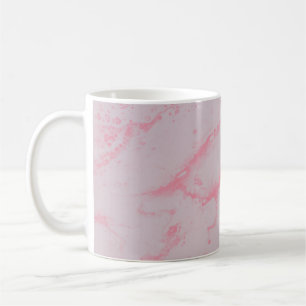 CANECA DE CAFÉ PINTURA DE ABSTRATO VERMELHO E BRANCO