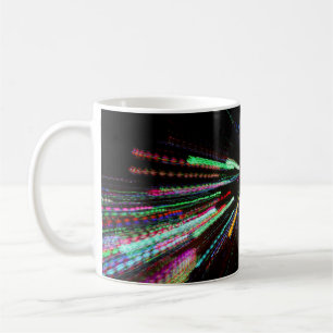 Caneca De Café Pintura de abstrato vermelho, verde e azul