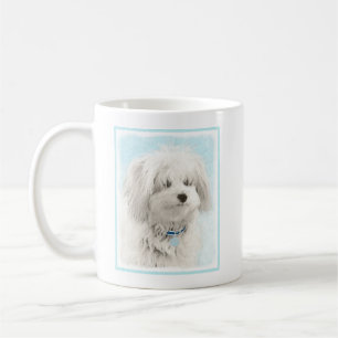 Caneca De Café Pintura de Algodão de Tulear - Arte de Cachorro Or