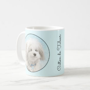 Caneca De Café Pintura de Algodão de Tulear - Arte de Cachorro Or