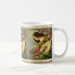 Caneca De Café Pintura de Anjo com Bandolim