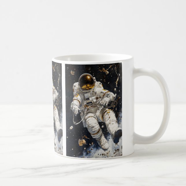 Caneca De Café Pintura de Astronauta (Direita)