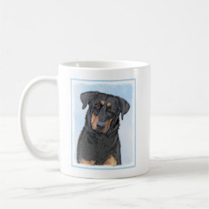 Caneca De Café Pintura de Beauceron - Arte de Cão Original Bonit