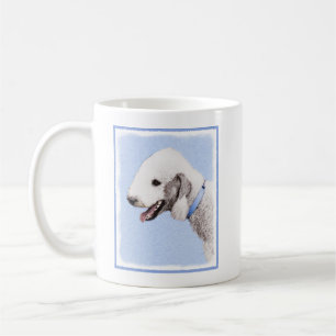 Caneca De Café Pintura de Bedlington Terrier - Arte original de c