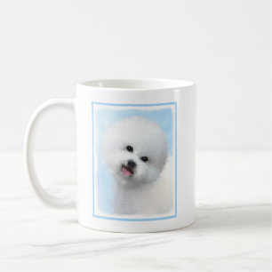Caneca De Café Pintura de Bichon Frise - Arte de Cachorro Origina