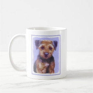 Caneca De Café Pintura de Borda Terrier - Arte de Cachorro Origin