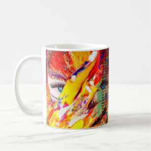 Caneca De Café Pintura de botões de capa das Unhas de mídia socia