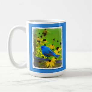 Caneca De Café Pintura De Bundas Indigo - Arte Original Para Páss