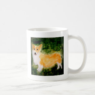 Caneca De Café Pintura de Cachorro de Corgi