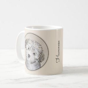Caneca De Café Pintura De Cachorro Havanês - Arte Cachorra Origin