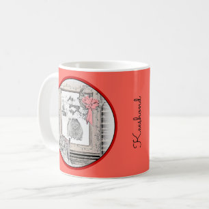 Caneca De Café Pintura de Cachorro na Janela de Inverno de Kehond