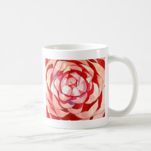 Caneca De Café Pintura de Camellia abstrato
