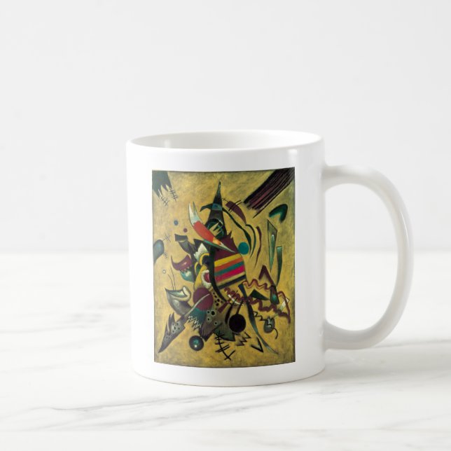 Caneca De Café Pintura de Canvas de Pontos Kandinsky (Direita)