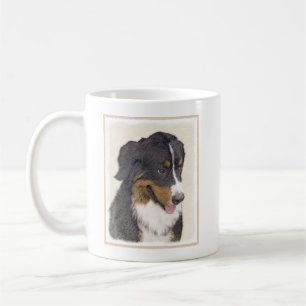 Caneca De Café Pintura De Cão Da Montanha Bernese - Arte Original