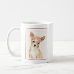 Caneca De Café Pintura de Chihuahua - Arte de Cachorro Original C