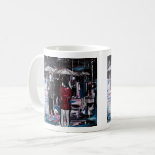 Caneca De Café Pintura de Chuva Retro por Alfred Fox 