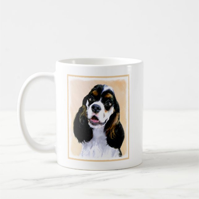 Caneca De Café Pintura De Cocker Spaniel (Participante) - Arte De (Esquerda)