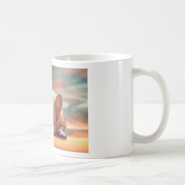 Caneca De Café Pintura de Cores de Água do Bulldog Francês (Direita)