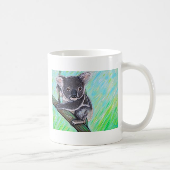 Caneca De Café Pintura de Cute Koala (Direita)