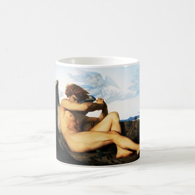 Caneca De Café Pintura de Fallen Angel por Alexandre Cabanel (Centro)