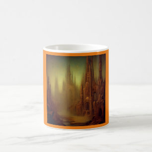 Caneca De Café Pintura de fantasia 9 - Cidade abandonada