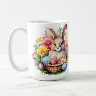 Caneca De Café pintura de felz pascoa Bunny Watercolor