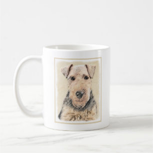 Caneca De Café Pintura de galês Terrier - arte original bonito d