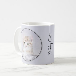 Caneca De Café Pintura de Kitten Orange Tabby - Arte Original par