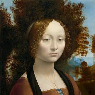 Caneca De Café Pintura de Leonardo da Vinci de Ginevra de' Benci