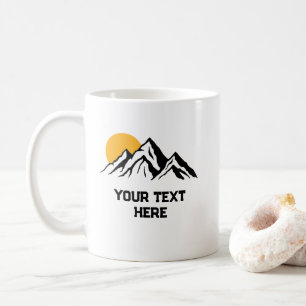 Caneca De Café Pintura de Montanha Personalizada Wilderness