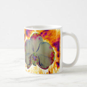 Caneca De Café Pintura de orquídea Elegante de abstrato de aquare