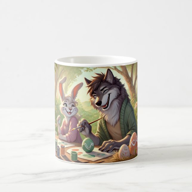 Caneca De Café Pintura de Ovos em Páscoa - Divertimento de Arte e (Centro)