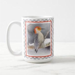 Caneca De Café Pintura De Pica-Pau De Belém Vermelho - Arte De Pá