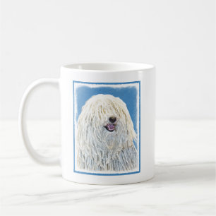 Caneca De Café Pintura de Puli - Arte de Cachorro Original Bonita