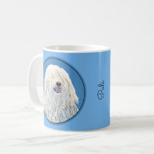 Caneca De Café Pintura de Puli - Arte de Cachorro Original Bonita