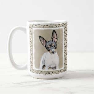 Caneca De Café Pintura de Rat Terrier - Arte de Cachorro Original