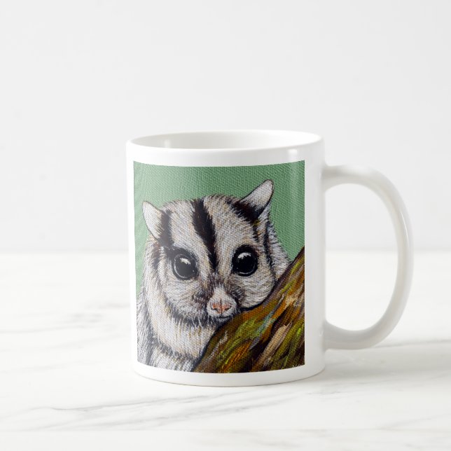 Caneca De Café Pintura de Sugar Glider (Direita)