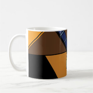 Caneca De Café Pintura De Surrealismo De Guitarra Cubista.
