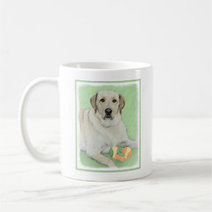 Caneca De Café Pintura de Tênis e Retriever Amarelo