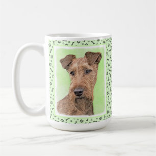 Caneca De Café Pintura de Terrier irlandesa - Arte de cachorro or