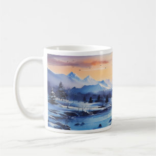 Caneca De Café Pintura de Tinta Inverna