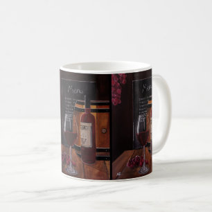 Caneca De Café Pintura de Vinho Tinto por Alfred Fox