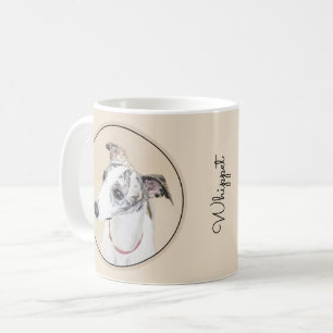 Caneca De Café Pintura de Whippet - arte original bonito do cão