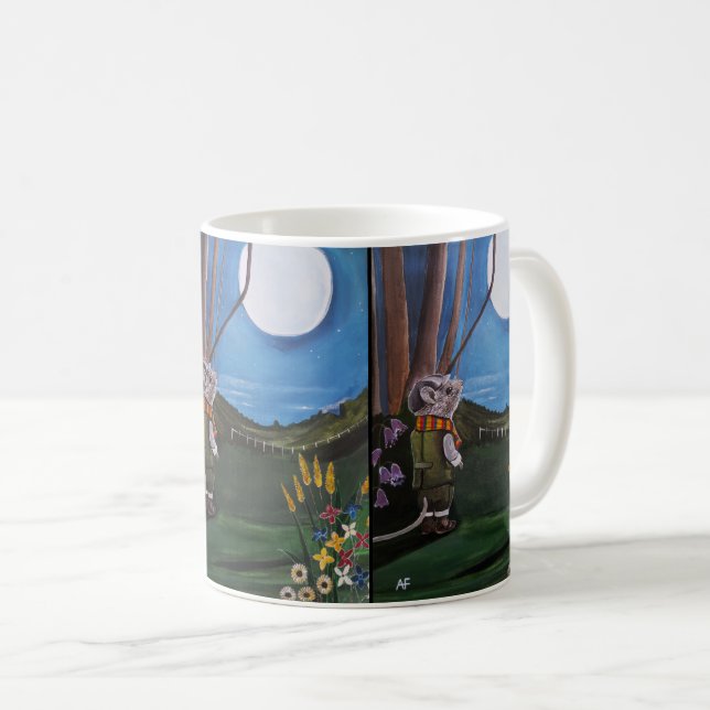 Caneca De Café Pintura Desejando a Lua de Alfred Fox (Frente Esquerda)