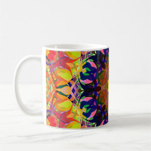 Caneca De Café Pintura digital Belo fundo Abstrato colorido