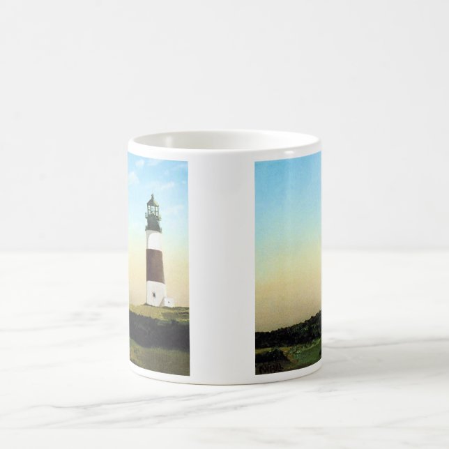 Caneca De Café Pintura do Farol de Nantucket Sankaty Head (Centro)