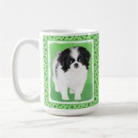 Pintura do filhote de cachorro de Chin do japonês